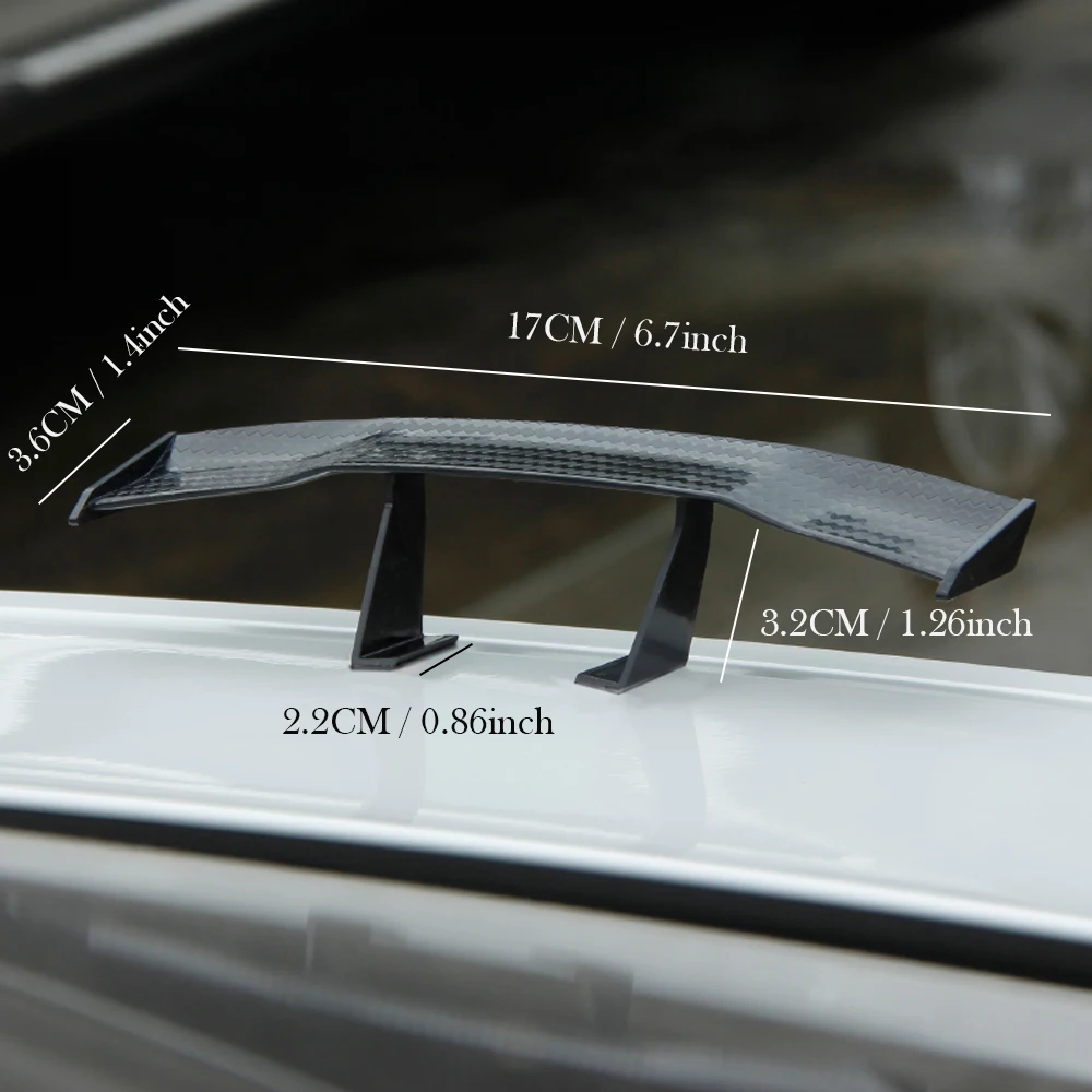Universal Spoiler Carbon Fiber Look 3D Mini Rear Trunk Wing Boot Lip Spoiler Stickers Car Exterior Funny Accessories Decoration auto sticker car rear wing spoiler