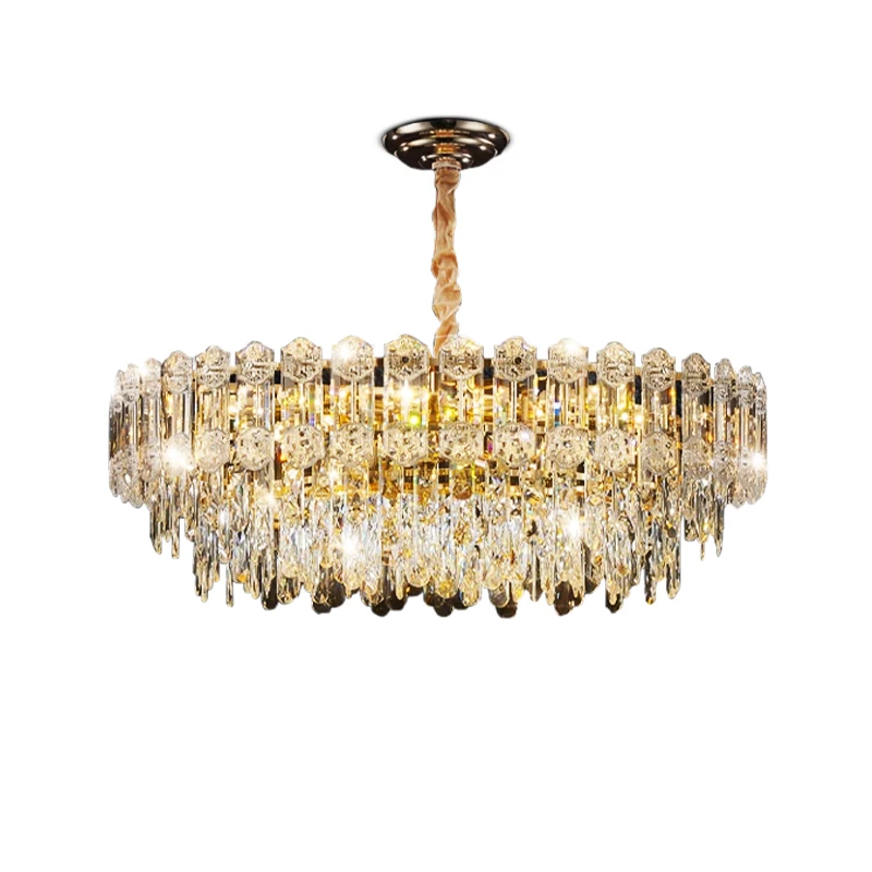 Modern Living Room High Ceiling Chandelier Crystal LED Chandelier Designer Nordic Dining Room Lamp Lighting 6