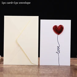Elegant Valentine's Day Love Greeting and Invitation Cards Set - 1set (WHITE)