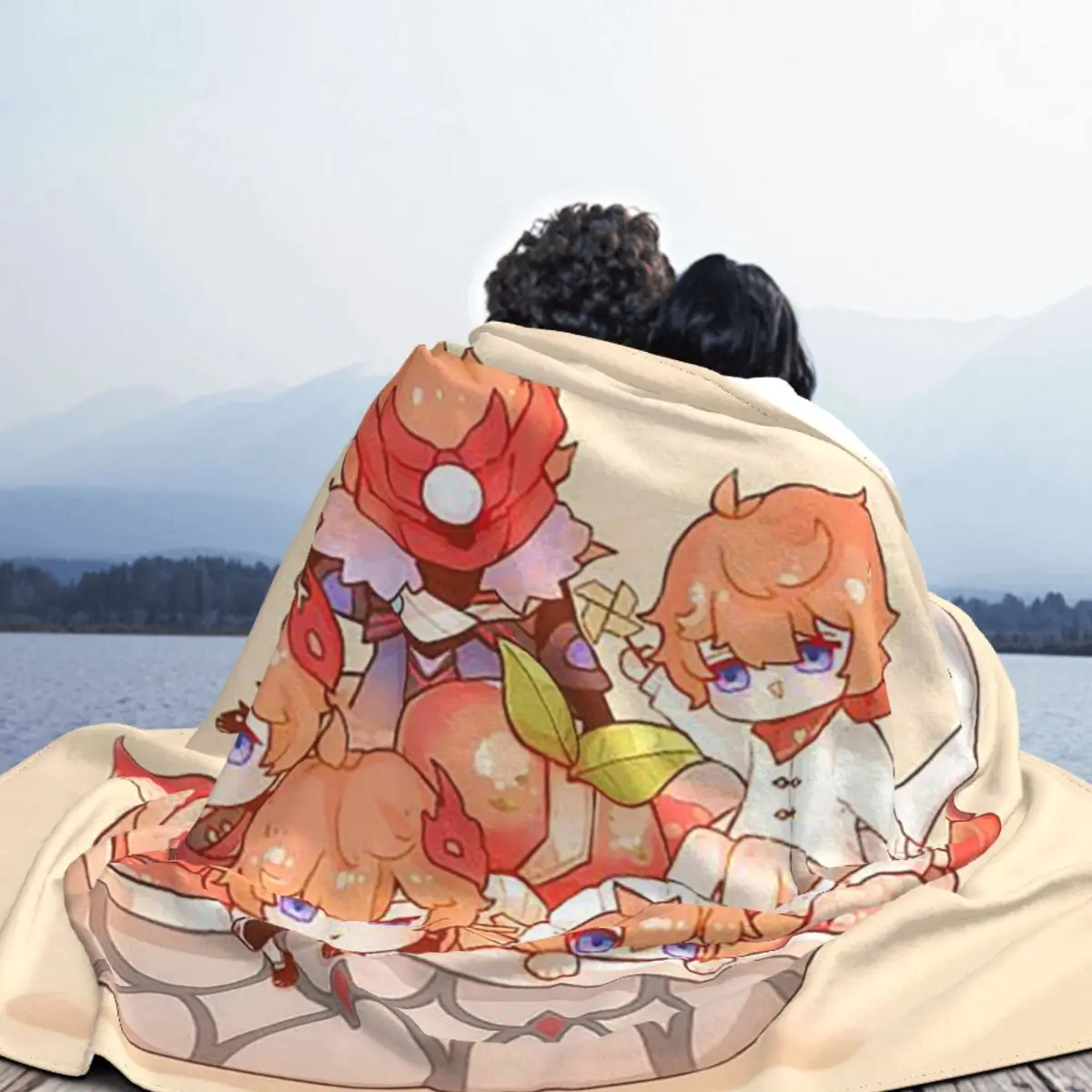 Tartaglia Childe Genshin Impact Ajax Anime Blankets Fleece All Season Soft Throw Blankets for Bed Couch Bedding Thro