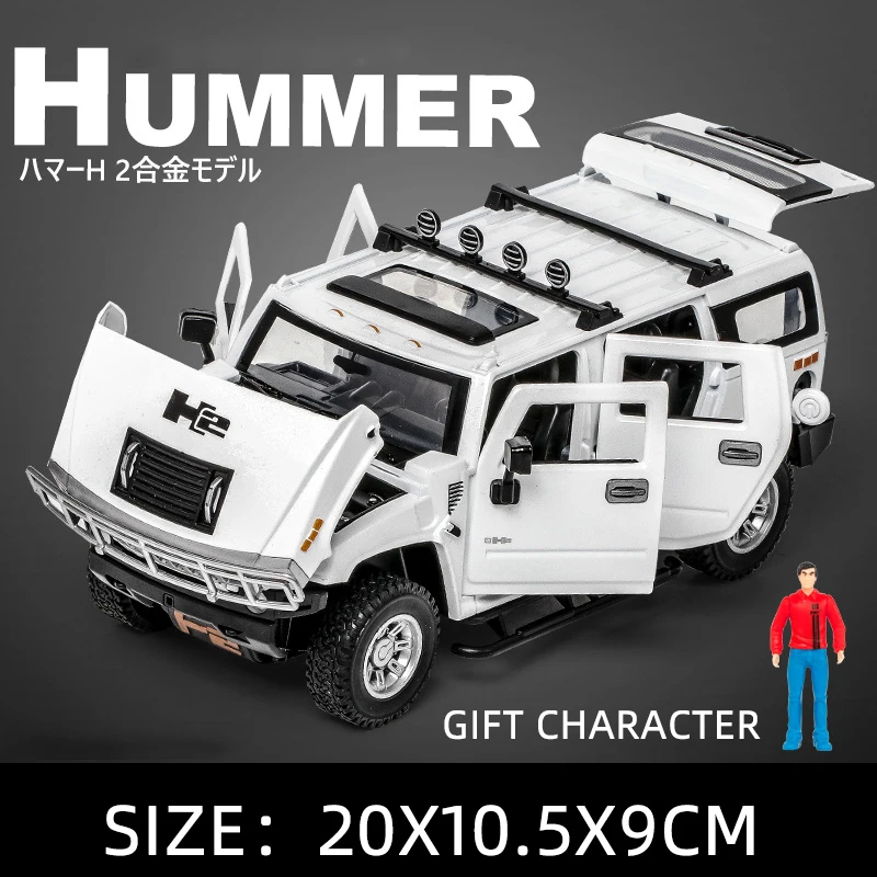 HUMMER H2 1/24スケールフルメッキ 1/24 HUMMER H2 Alloy Car Model Diecasts & Toy Metal Off-road