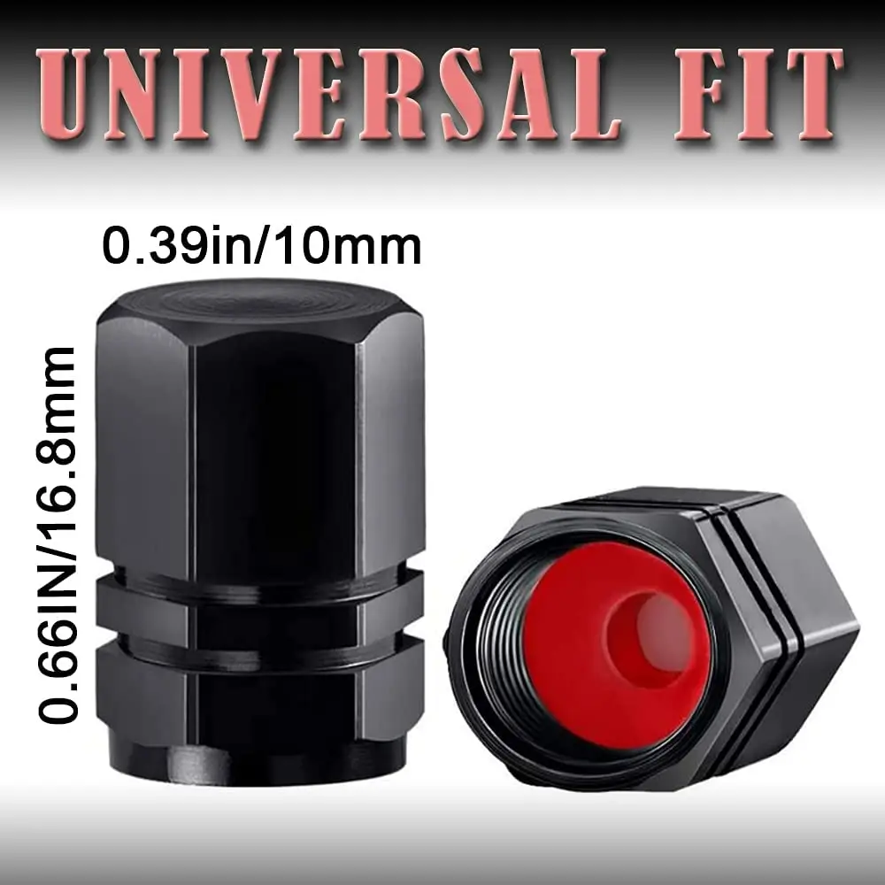 Universal Aluminum Alloy Tire Valve Caps 12Pcs For Car Motorcycles Bikes