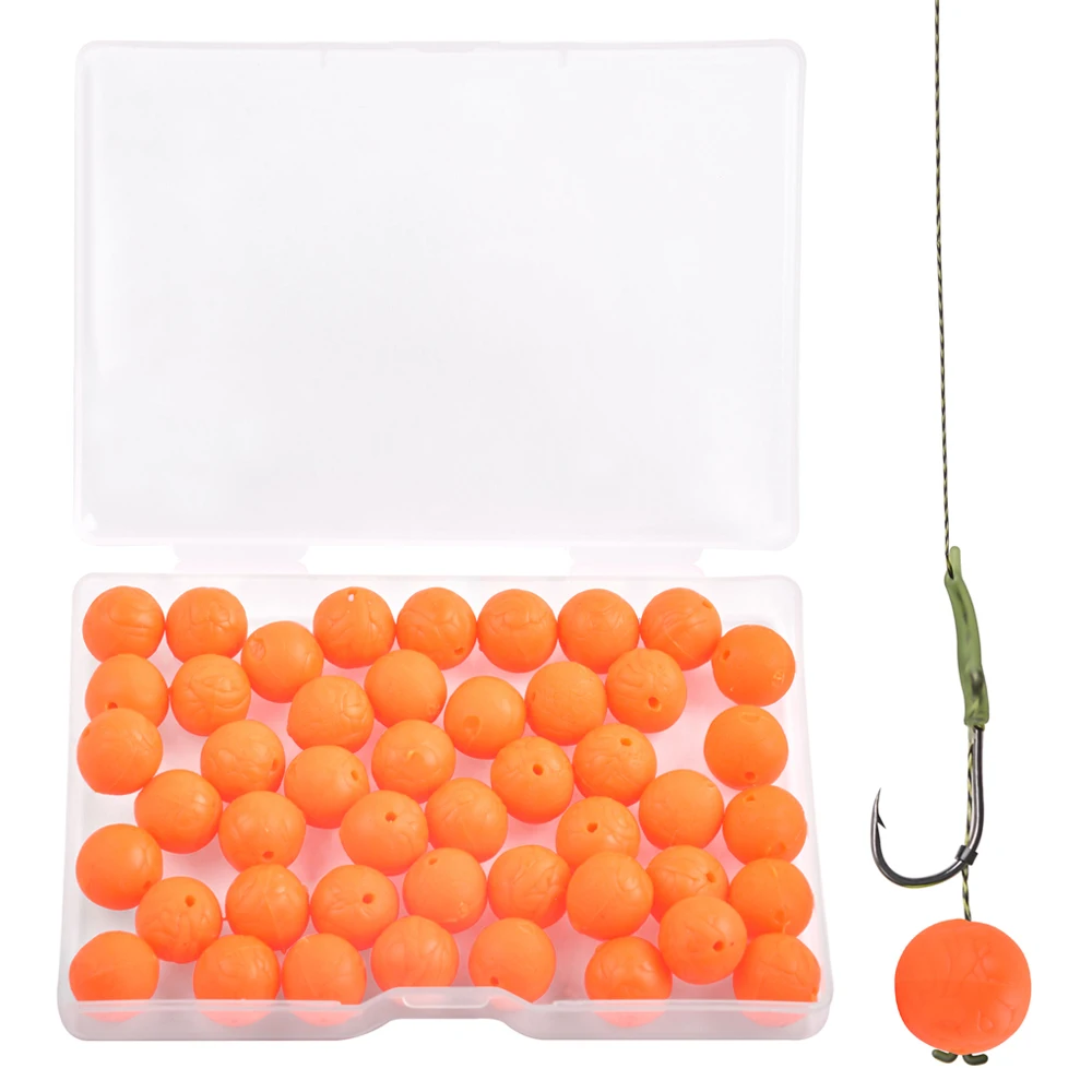 30Pcs/Lot Carp Fishing Bait Foam Pop Up Boilies Soft Pellets Ball Carp  Floating Lure Fish Food Nest Tool(12mm/0.47''-Orange(Sweet Potato), )