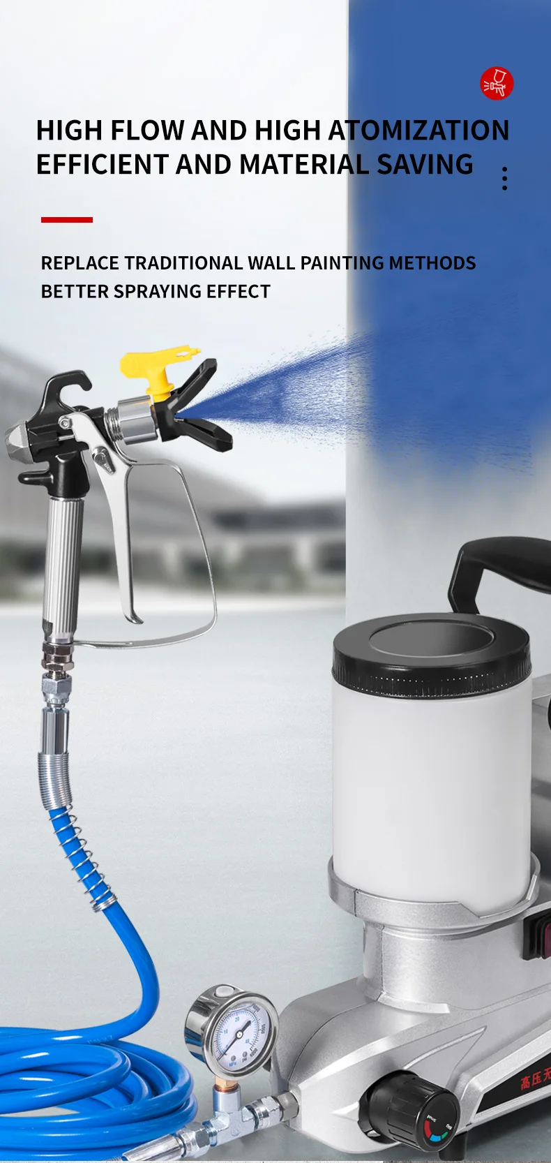 Multi Functional Lightweight High-pressure Airless Spraying Machine Latex Paint