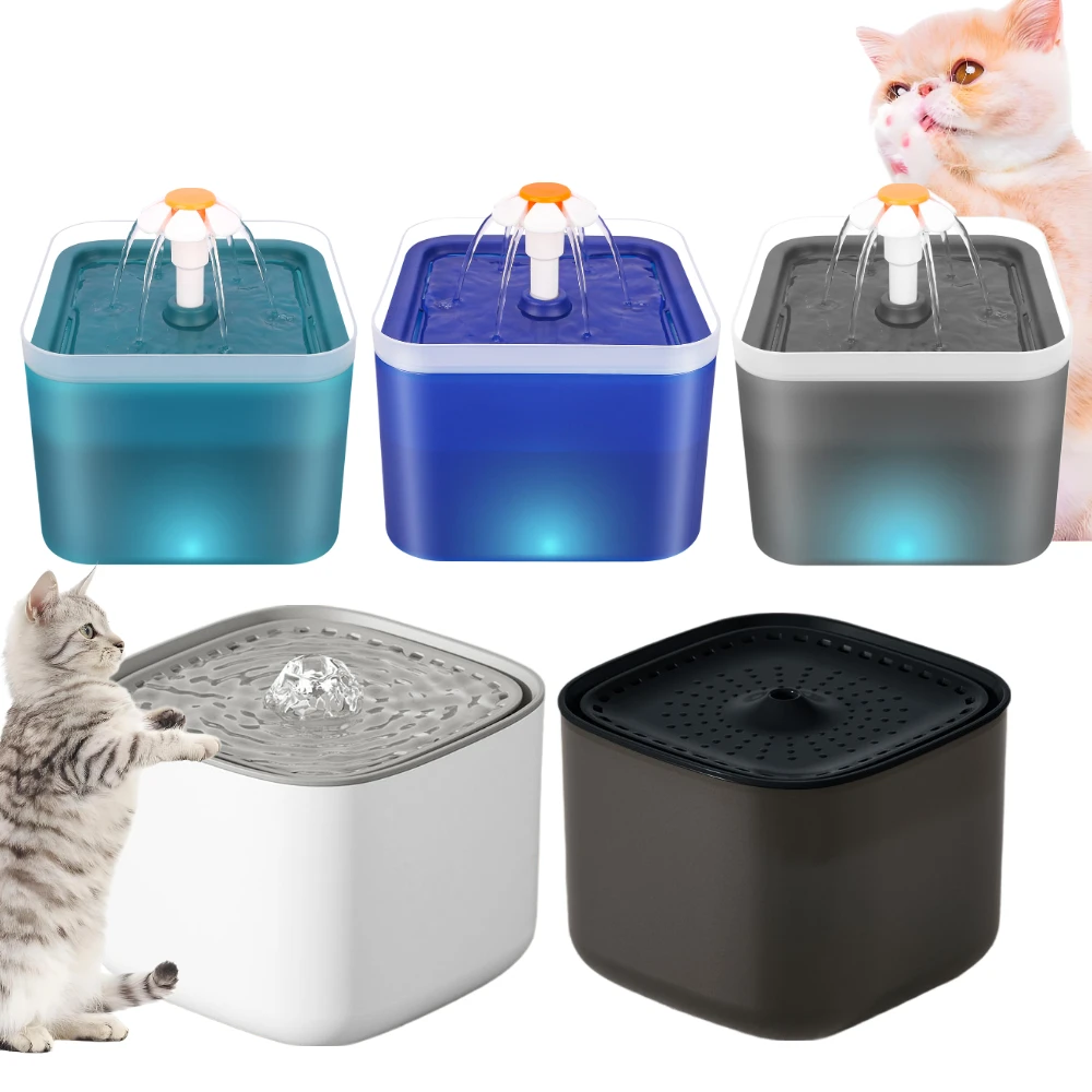 2/3L Cat Water Fountain Auto Recirculate Filter Large Capacity Filtring Cat Water Drinker USB Electric Mute Cats Water Dispenser 2/3L Cat Water Fountain Auto Recirculate Filter Large Capacity Filtring Cat Water Drinker USB Electric Mute Cats Water Dispenser