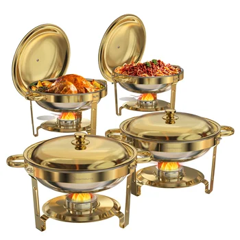 5QT Round Buffet Chafing Dish Set 2