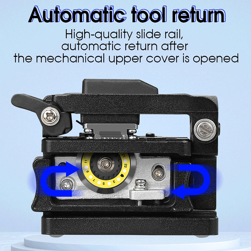 AUA-X1 Fiber Cleaver FTTH Cable Fiber Optic Cutting Knife Tools Cutter Three-in-one Clamp Slot High Precision 24 Surface Blade
