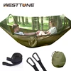 WESTTUNE Outdoor Camping Hammock with Mosquito Net Automatic Quick Opening Hanging Hammocks Fabric Hanging Sleeping Swing Bed 1