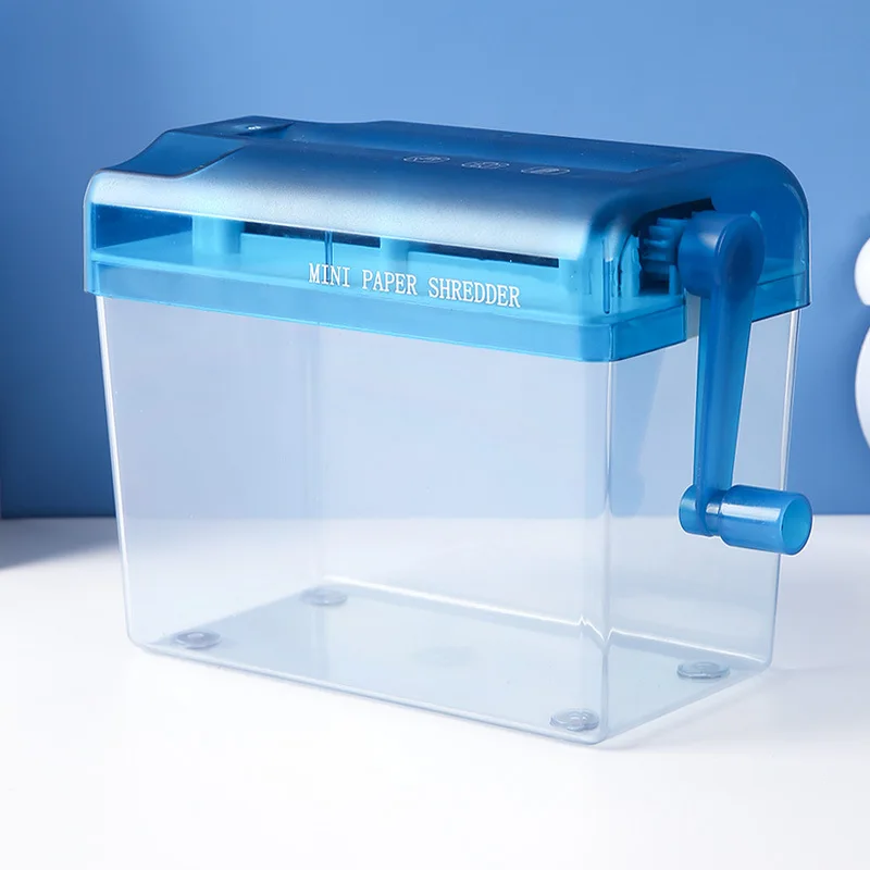 One Piece Office Manual Shredder Household Small Mini Paper Shredder Tool Hand Cranked A6 File Shredder 1