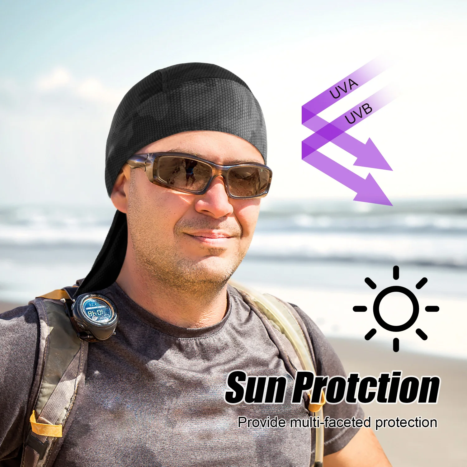 Summer Quick-dry Cyling Caps Breathable Bandana Hats Sun Protection Running Beanies Pirate Hat Sports Hiking Bicycle Head Scarf 3