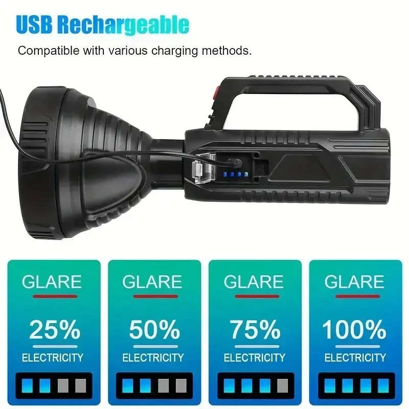 High Power Led Flashlights Rechargeable Camping Spotlight USB Rechargeable Outdoor Emergency Lights Camping Lamp Fishing Lantern led light portable flashlight emergency light portable camping light