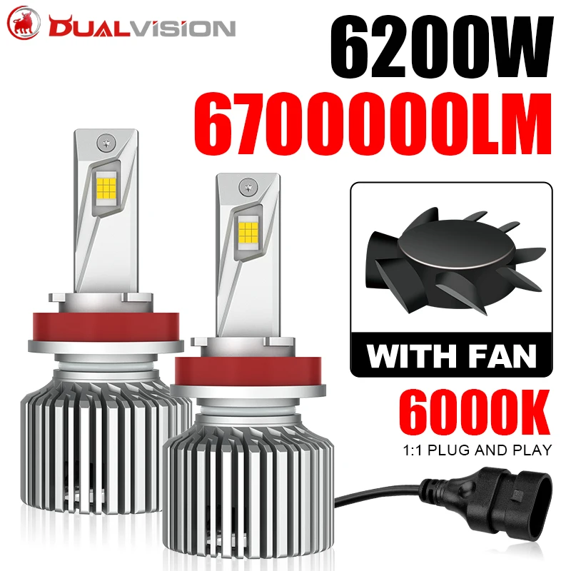 H11 LED 전구 캔버스 무오류 6200W 6700000LM H7 H4 H8 H9 9005..