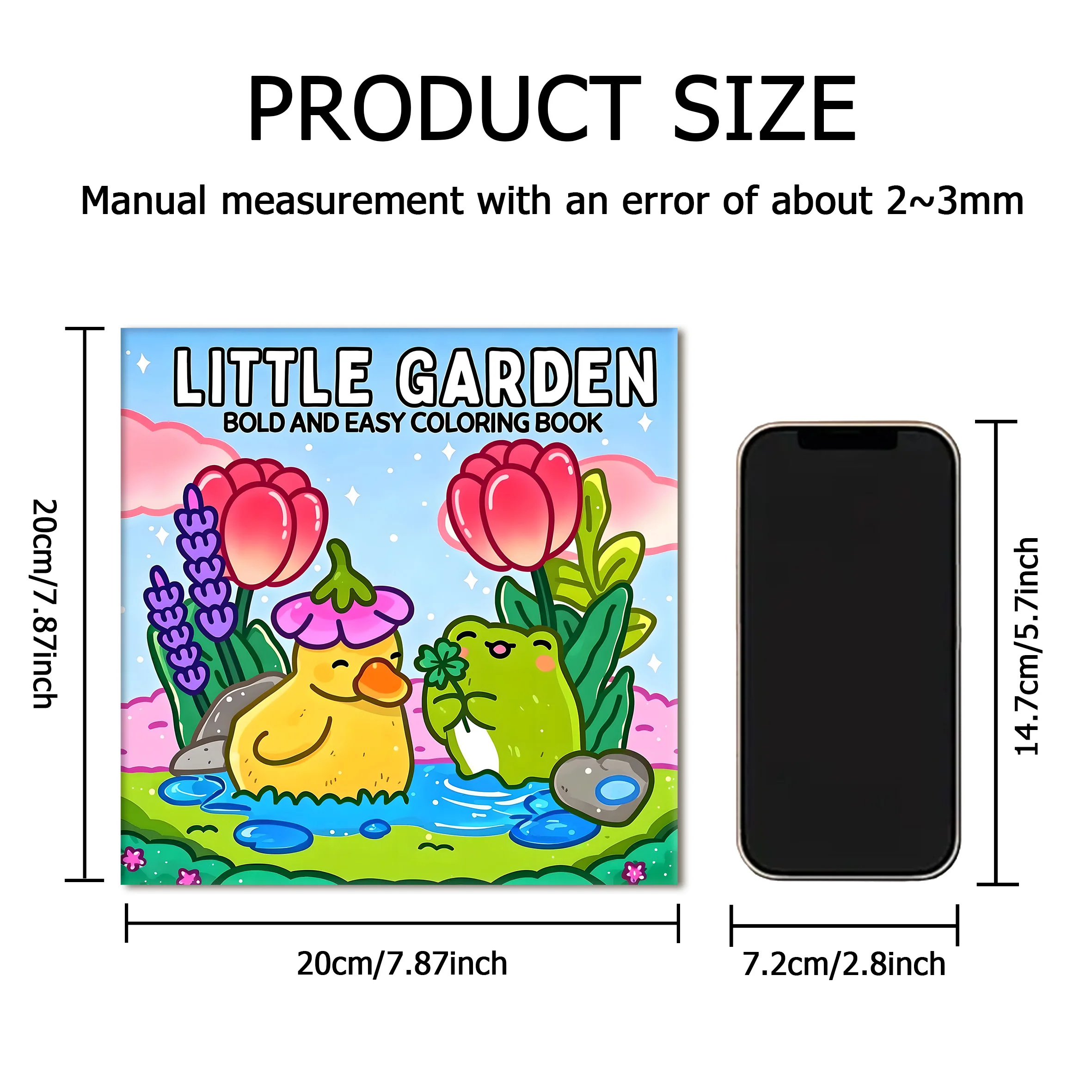 LITTLE GARDEN Bold-easy Patterns Coloring Book for Adults Cute Drawing Book Perfect Gift for Party and Birthday 3