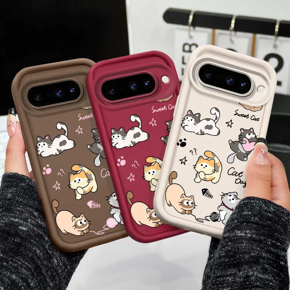 Playful Cat Staircase Soft Phone Case Cover