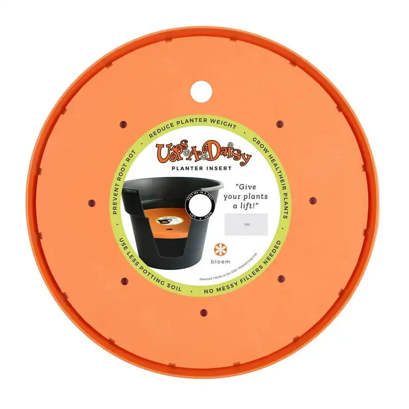 

Ups-A- Round Planter - Orange - Resin Disk, Drainage Holes, Place Inside A Planter, Use Less Potting Soil, For Indoor & Outdoo