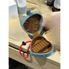 Heart Shaped Cake Mini Jewelry Box Retro Denim Portable Ring Jewelry Storage Travel Gift Love Jewelry Box Solid Color 4