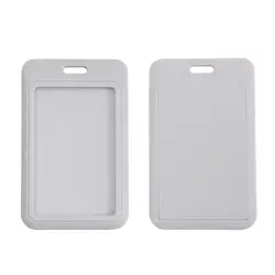 Minimalist Plastic Card Holder - Sleek Card Sleeve for Business, Credit, ID & Student Cards (Grey)