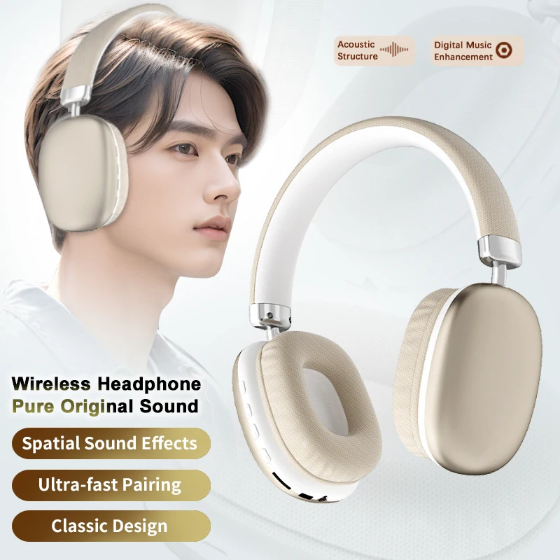 Wireless Bluetooth Headphones Stereo Earphones Super Bass Noise Reduction Mic For Iphone Laptop PC TV Sumsamg Android IOS