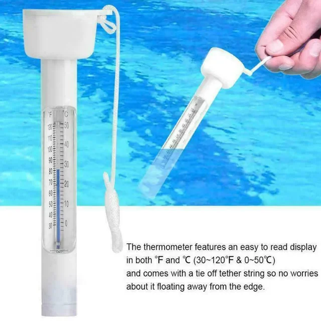 Swimming Pool Floating Thermometer Water Temp  Meter Temperature Gauge Tester Outdoor Equipment Accessories 0-50 Degrees Plastic 2