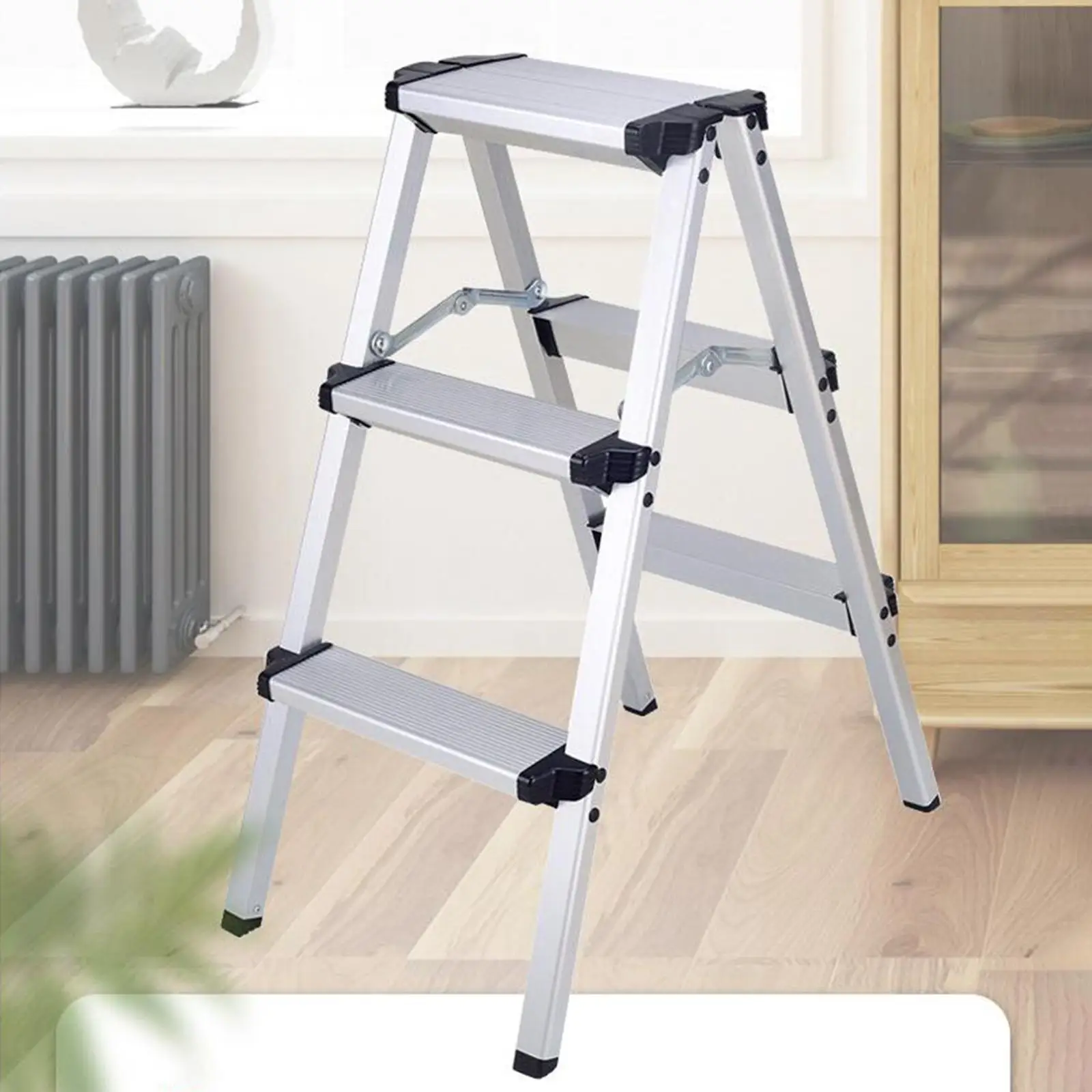 3 Step Stool Herringbone Ladders Storage Shelf Rack Ladders for Outdoor Working Household work ladder platform
