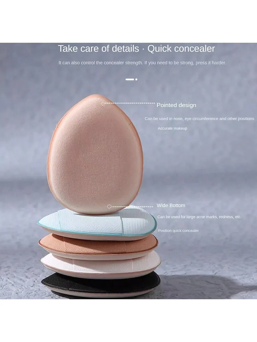 5Pcs Mini Finger Puff Foundation Small Air Cushion Powder Makeup Sponge Face Concealer Cream Cosmetic Applicator Makeup Tools