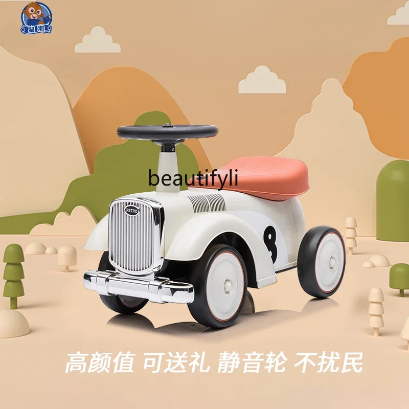 Children, yo-yo car, walker 1-3 years old, twisting toy car, baby's birthday gift