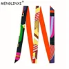 Brand Scarf Women Long Skinny Multifunctional Fashion Female Belt Plaid Head Scarves For Ladies Paisley Silk Scarf Bag Ribbons