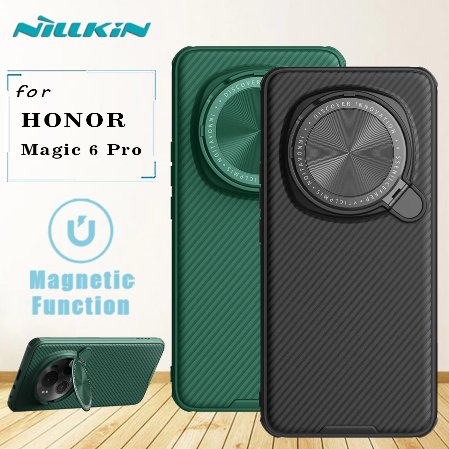 

Магнитный чехол для Honor Magic 6 Pro, задняя крышка с подставкой для Honor Magic 6 P