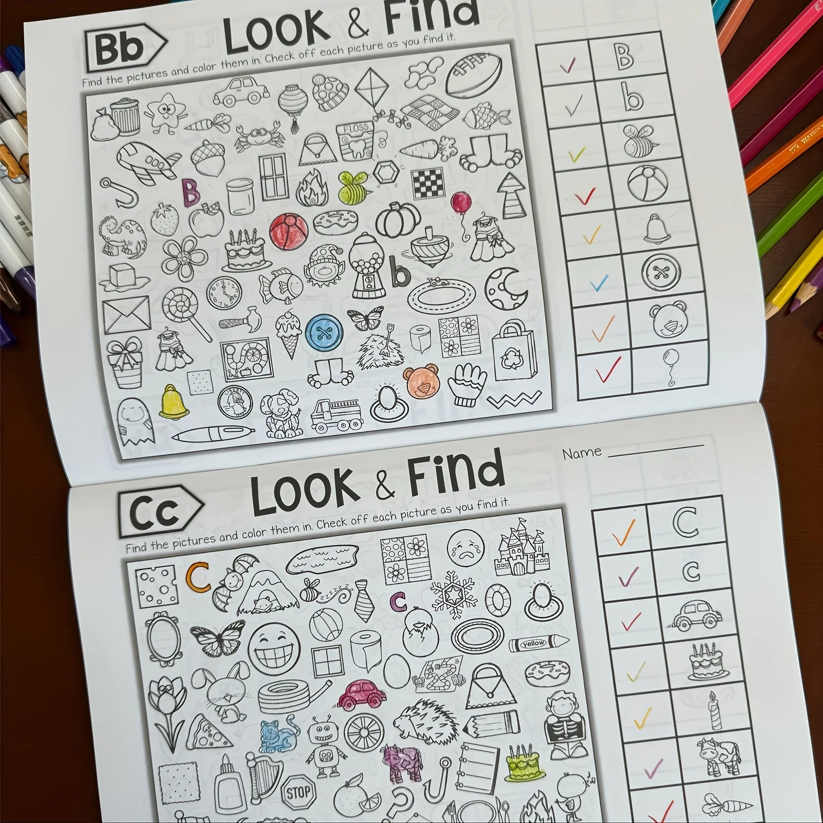 Interactive Look and Find Coloring Adventure for Kids - Boost Visual Perception and Focus