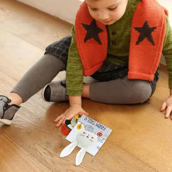Animal Themed Tail Cloth Book Toy Baby Toys 0 12 Months Interactive Books With 3D Tails Interactive Montessori Busy Book 3
