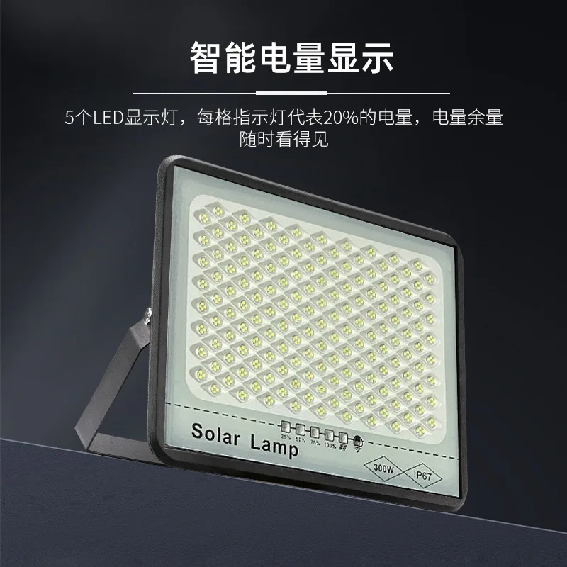 Description Picture 4 of itemLED Solar Light Modern Design Solar Street Light Floodlight Waterproof Garden Light Outdoor IP67 Solar Lamp Garage Warehouse