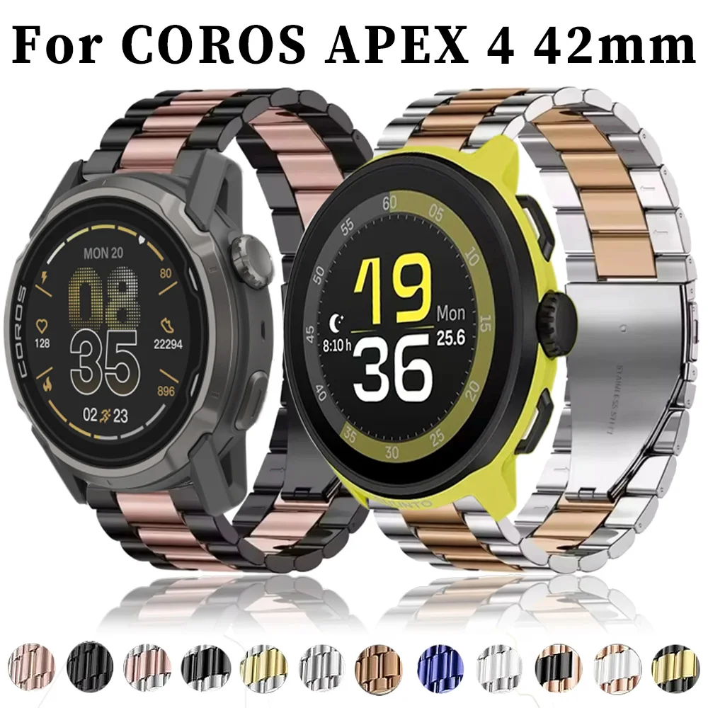 Premium 22mm Stainless Steel Metal Watch Strap Bracelet