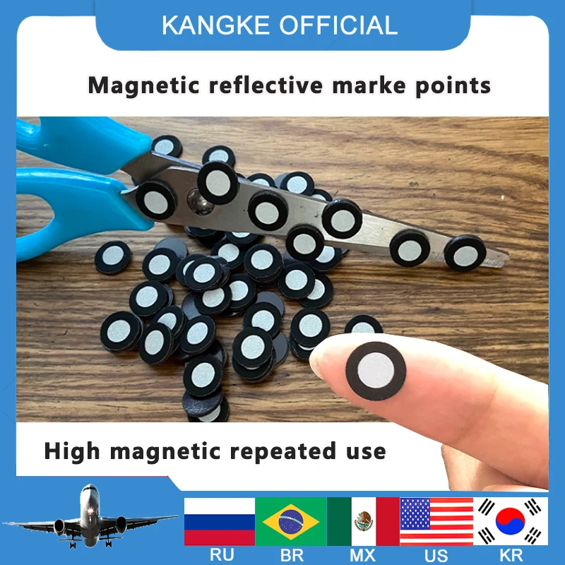 Magnetic reflective marking points Magnetic marking points 3D scanner marking points Handheld scanner marking points