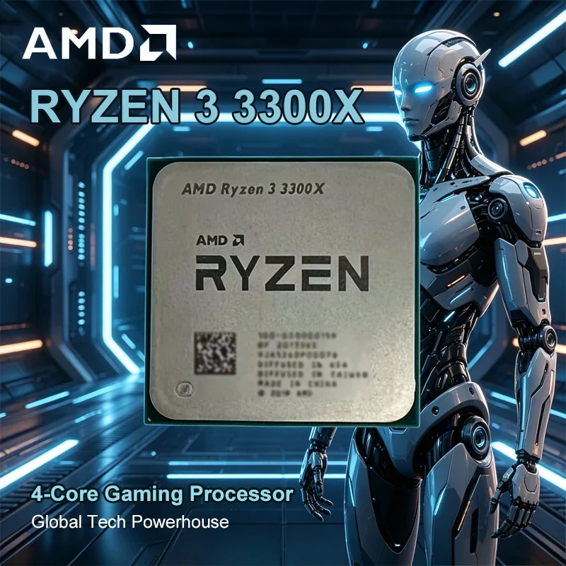 AMD Ryzen 3300X R3 3300X 3.8GHz 쿼드 코어 8스레드 65W CPU 프로세서 L3=16M 100-000000159 소켓 AM4 65W 벌크