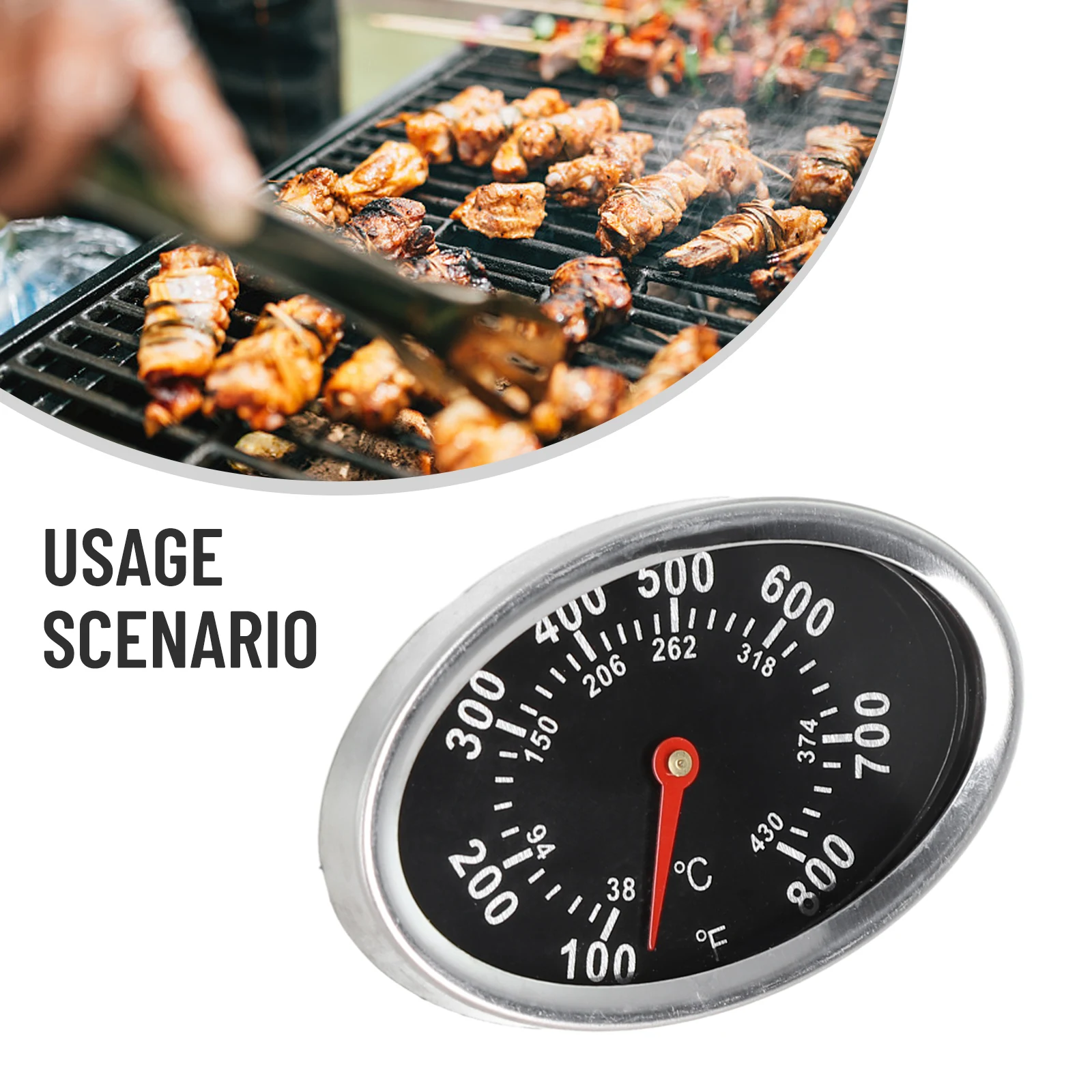 

For Weber Q2000 Hood Temperature Gauge Accurate And Easy To Use Gauge Perfect For BBQ Meat Cooking BBQ Accessories