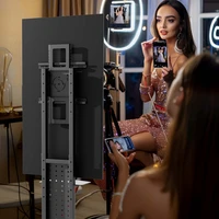 Rolling TV Floor Stand Vertical Horizontal Trolley TV Mount with Shelf for 32-65 Inch - Image 4