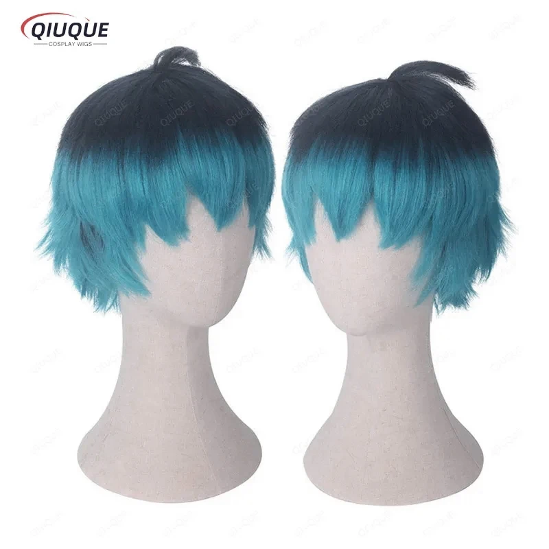 Luka Couffaine Cosplay Wig Short Black Blue Heat Resistant