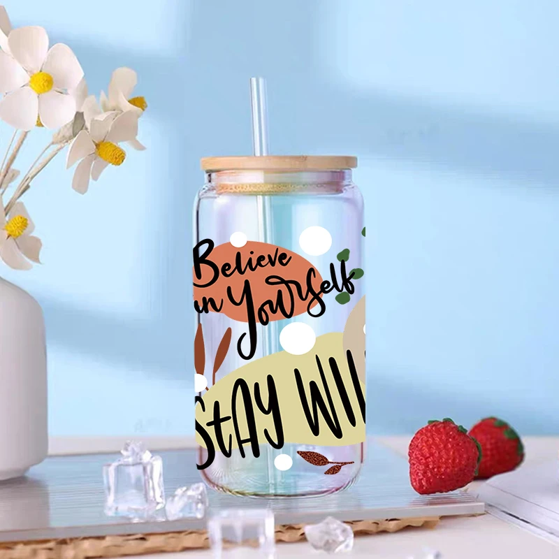 UV DTF Transfer Sticker Teacher For The 16oz Libbey Glasses Wraps Bottles Cup Can DIY Waterproof Decals D27295