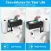 Toilet Paper Holder with Storage Shelf, Three Roll Bathroom Toilet Tissue Holder, Stainless Steel Toilet Paper Roll Holder 6