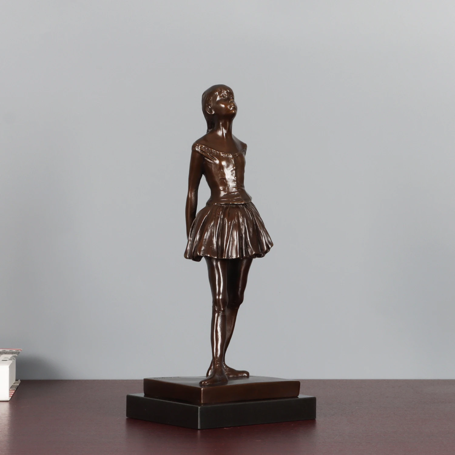 Bronze Little Dancer Aged Fourteen Statue by Degas Replica Famous Ballerina Sculpture Art Home Decoration Collection 4