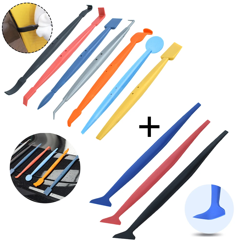 3Pcs Vinyl Car Wrap Tool Micro Stick Squeegee Window Tinting Kit Corner  Scraper Curves Slot Tucking Tools Gap Film Cutter - AliExpress