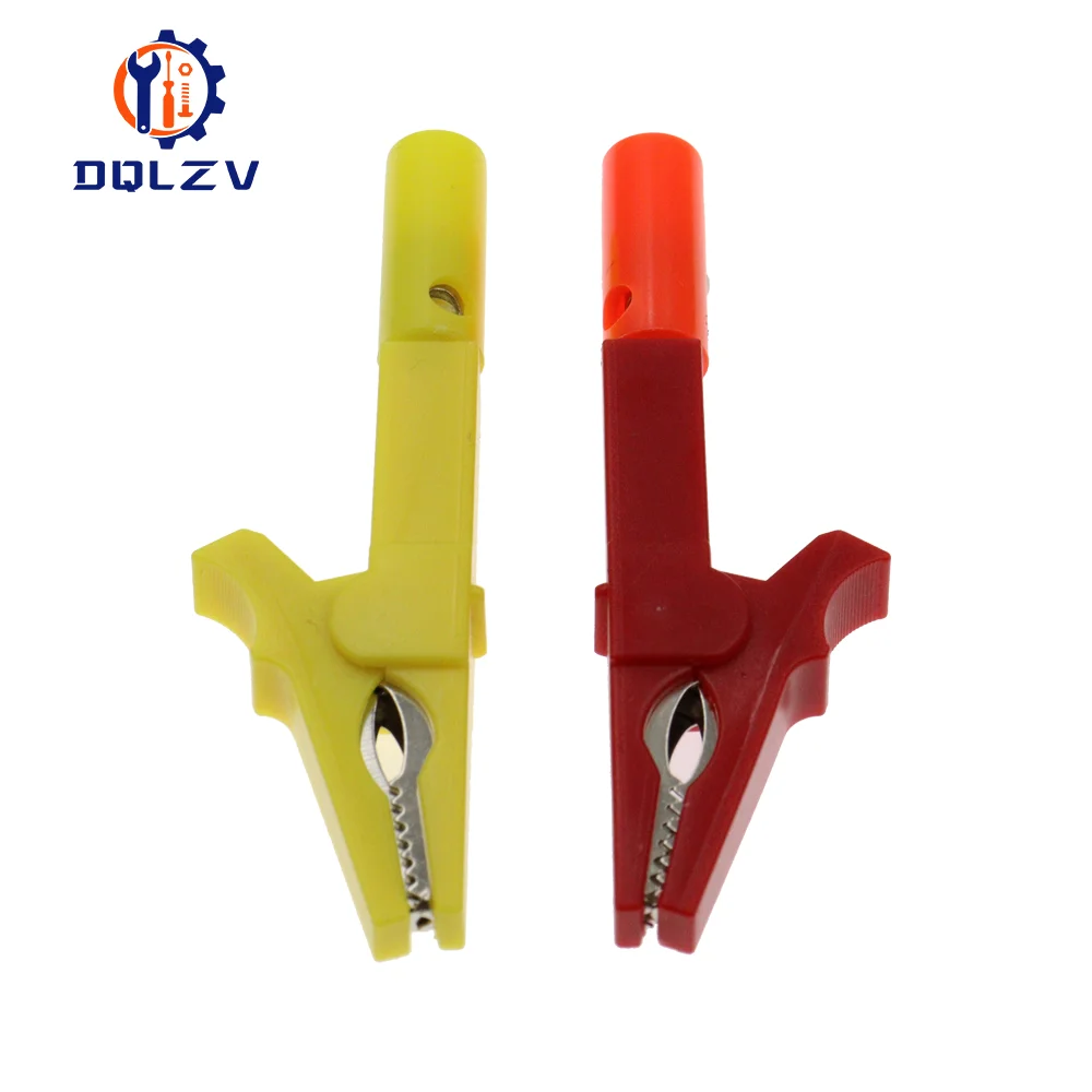 Battery Test Clip 55MM HV Alligator Clip For Banana Plug 4mm Multimeter Pen Cable Probes Crocodile 2PCS