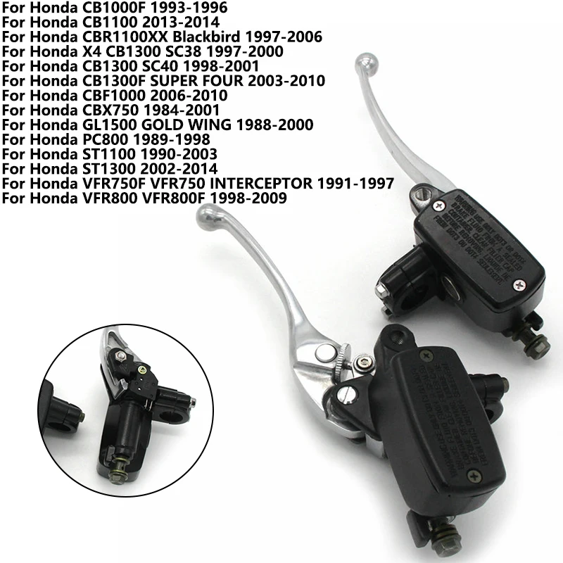 Motorcycle Brake Clutch Master Cylinder Reservoir Lever 22mm for Honda CB1000F CB1100 PC800 VFR750F CB1300 CB1300F CBX750 GL1500