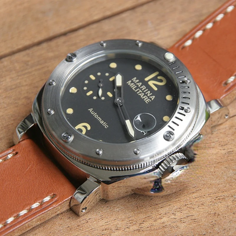 

Dropshipping 44mm Military Watch forTianjin ST25 Automatic Mechanical Movement Waterproof Automatic Calendar Men's Wristwatches