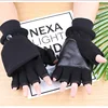 Winter warm Gloves Fingerless Convertible Thermal Mittens Gloves Windproof Polar Fleece Warm men women double-layer Flap Gloves 6