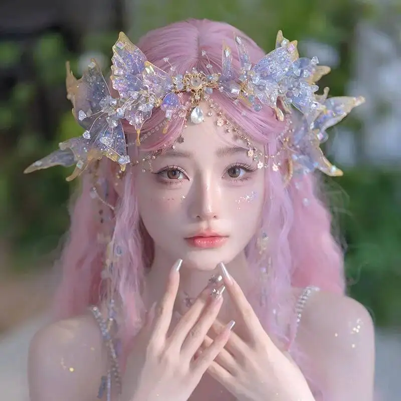 Fasce E Tiara Per Capelli A Tema Sirena AOPRIE: Confezione Da 2 Rosa, Con Corona E Fascia Per Compleanno