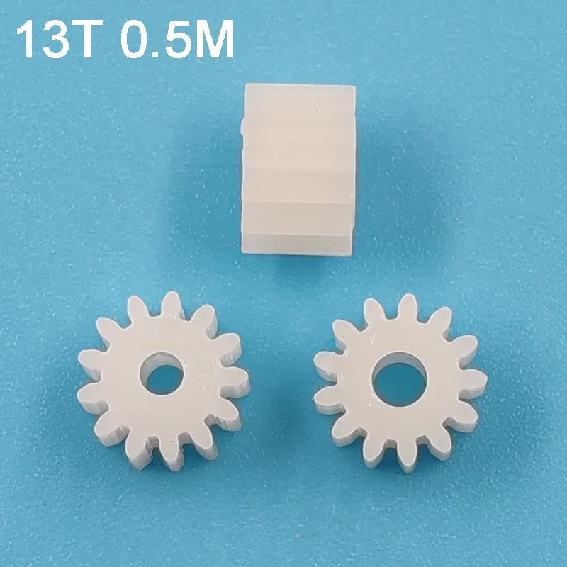 132A / 132.5A  0.5M Gear 2mm Tight 13 Teeth POM Plastic Gear Motor Parts Toy Accessories 10pcs/lot