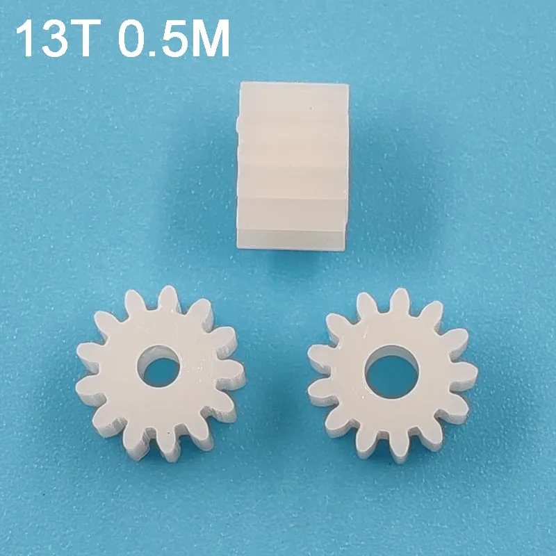 132A / 132.5A 0.5M Gear 2mm Tight 13 Teeth POM Plastic Gear Motor Parts Toy Accessories 10pcs/lot motor gear transmission gear