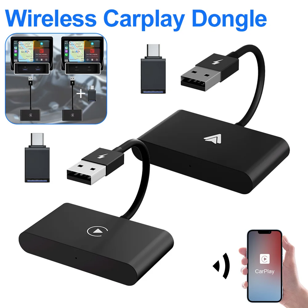 Per adattatore per Auto Wireless per telefono Android, adattatore CarPlay  Wireless, Plug Play 5GHz WiFi aggiornamento Online, Dongle Carplay Wireless  - AliExpress