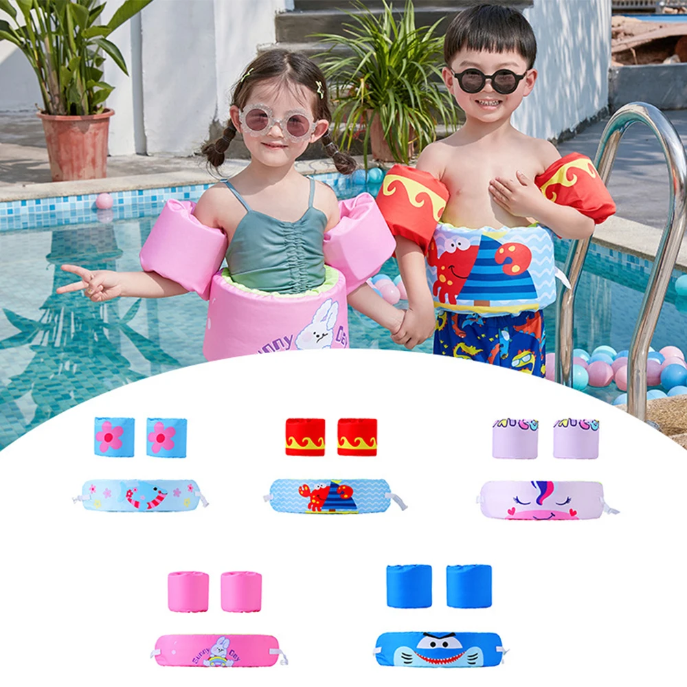 Kids Swimming Floats Ring Arm Sleeve Swim Floating Armbands Child Floatable Pool Safety Gear Foam Swimming Training